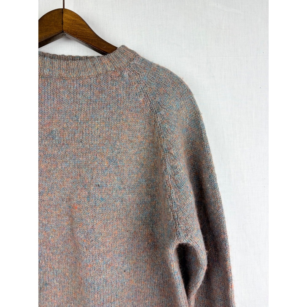 McGregor Vintage Marled Knit‎ Crewneck Sweater Raglan Sleeve Multi-Color Blue - Picture 6 of 15